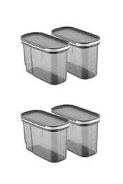 Hermia Set de 4 Cajas de Almacenaje Antracita 1250 ml